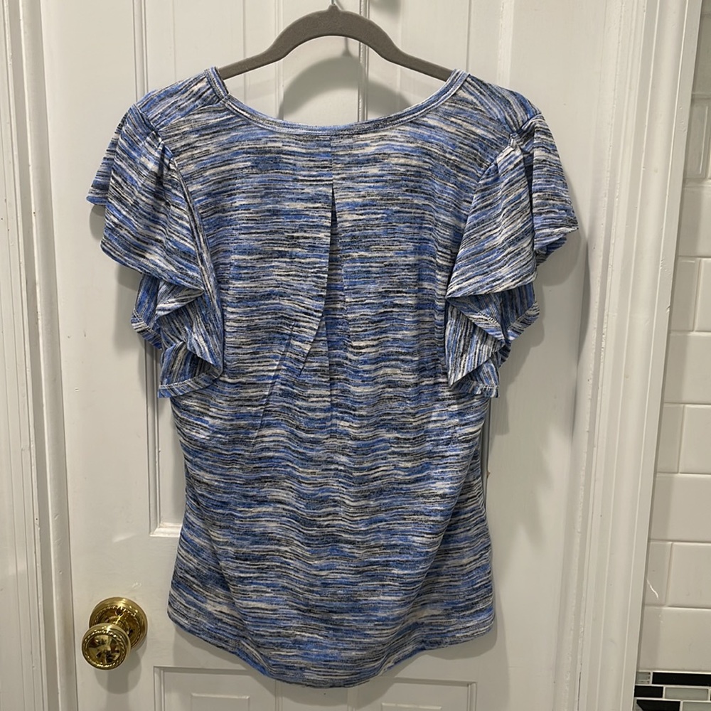 Bobeau Ruffle Sleeve Top - Picture 2 of 5